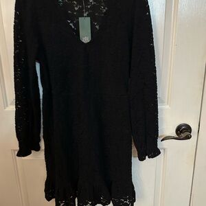 Wild Fable Black Lace Skater style Dress
